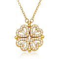 Flower Necklace, 18K Gold Plated Steel