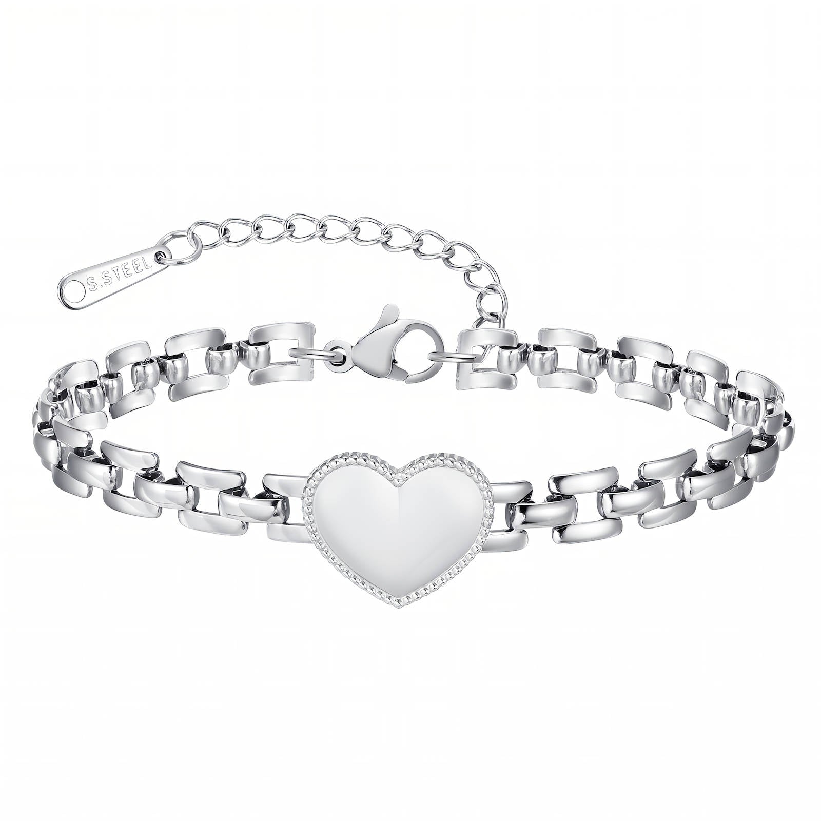 Heart Bracelet, Stainless Steel